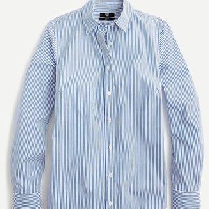 J. Crew Slim stretch perfect shirt in classic stripe (Size 6)